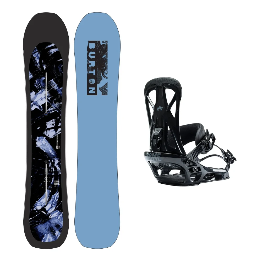 Burton Cartographer Snowboard With Rome United Bindings